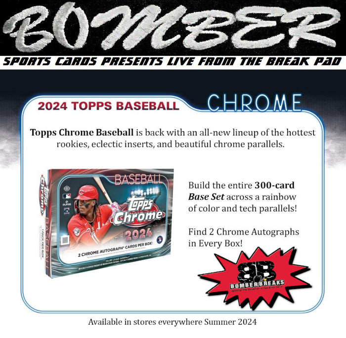 1:15pm EST - 🚨(NOW A FILLER) - 2024 NATIONAL BREAK - FRIDAY - 2024 Topps Chrome Baseball Delight 6 Box Case Break - Pick Your Team #23 - Live 7/26/24