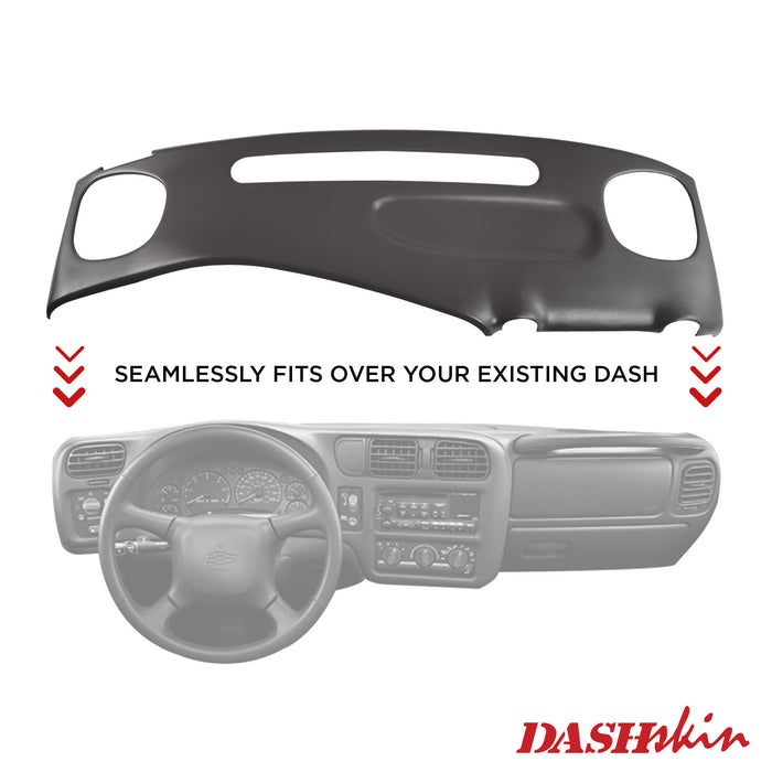 1998–2004 Chevrolet Blazer / Oldsmobile Bravada / GMC Jimmy / GMC Sonoma / Chevrolet S-10 Dash Cover – Hard Molded Plastic Overlay – Made in the USA - 9802CB