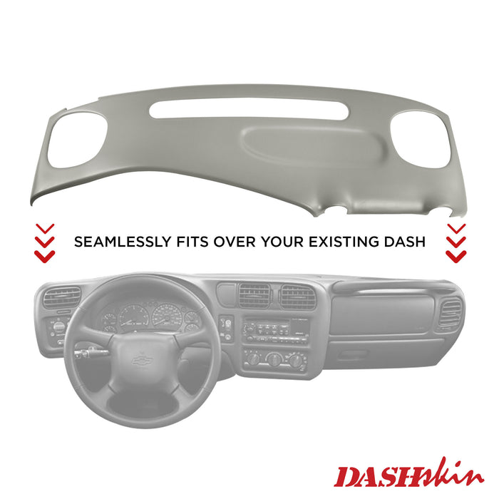 1998–2004 Chevrolet Blazer / Oldsmobile Bravada / GMC Jimmy / GMC Sonoma / Chevrolet S-10 Dash Cover – Hard Molded Plastic Overlay – Made in the USA - 9802CB