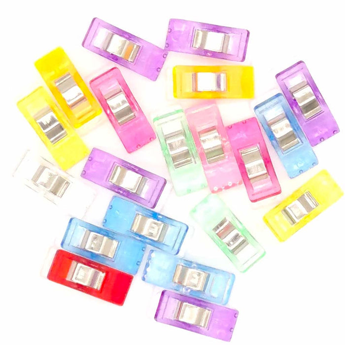 20 multicoloured quilting clips