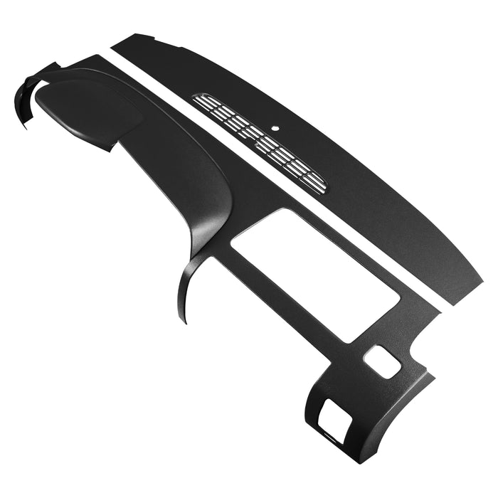 2007–2013 Chevrolet Silverado LS/LT/WT & GMC Sierra SL/SLE/WT Two-Piece Dash Cover Kit – Hard Molded Plastic Overlays – Made in the USA - 0713TM+GMWKIT
