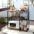 35.37'' Iron Standard Baker's Rack with Microwave Compatibility