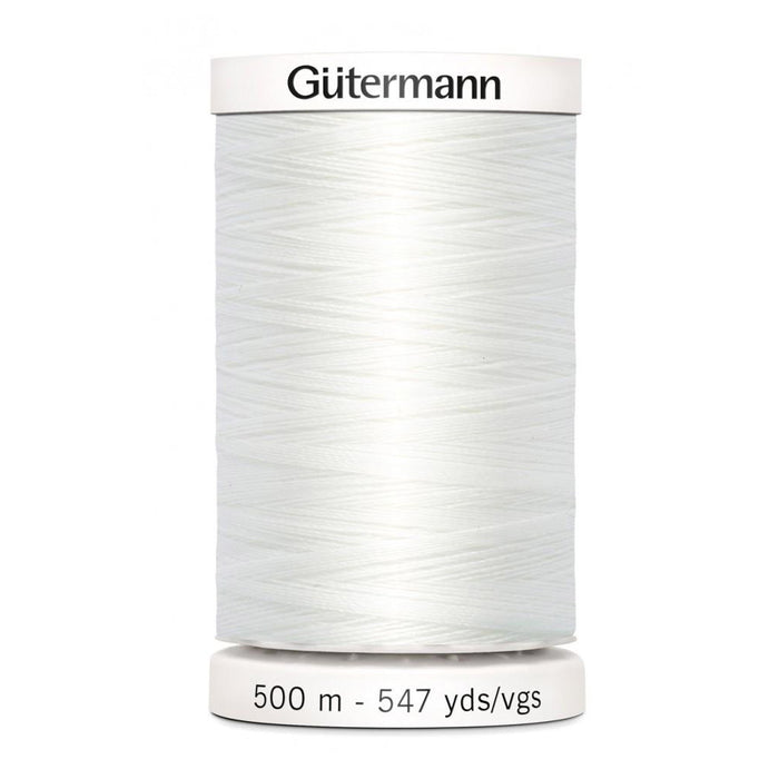 500 Metres White Gutermann Sew-All Thread