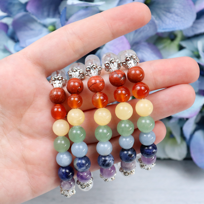 Seven Stones bracelet worn on the wrist