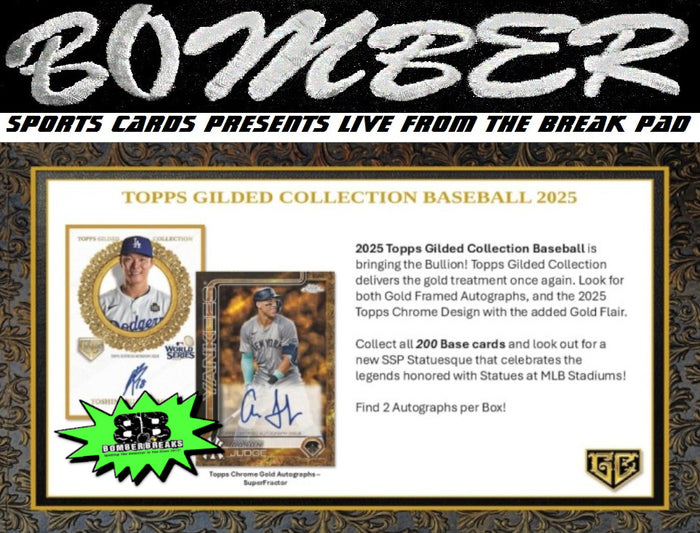 7:30pm ET - 🚨(NOW A FILLER - Athletics, Pirates, Nationals In!) - SUNDAY - 2025 Topps Gilded Collection Baseball Hobby 2 Box Half Case Break - Pick Your Team #12 - Live 9/6/26