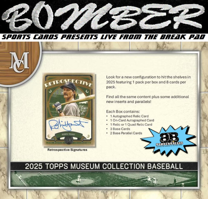 8:15pm ET - 🚨(NOW A FILLER) - SUNDAY - 2025 Topps Museum Collection Baseball Hobby 4 Box Half Case Break - Pick Your Team #13 - Live 3/5/26