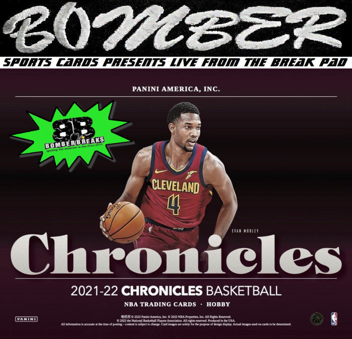 8:40pm EST - (NOW A FILLER) - SUNDAY - 2021/22 Panini Chronicles Basketball 6 Box Half Case Break - Pick Your Team #4 - Live 9/25/22