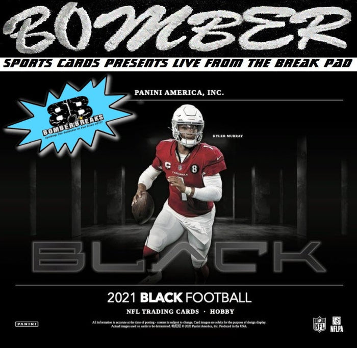 8:45pm EST WEDNESDAY - 2021 Panini Black Football 6 Box Half Case Break - Pick Your Team #11 (NOW A FILLER) - Live 1/19/22