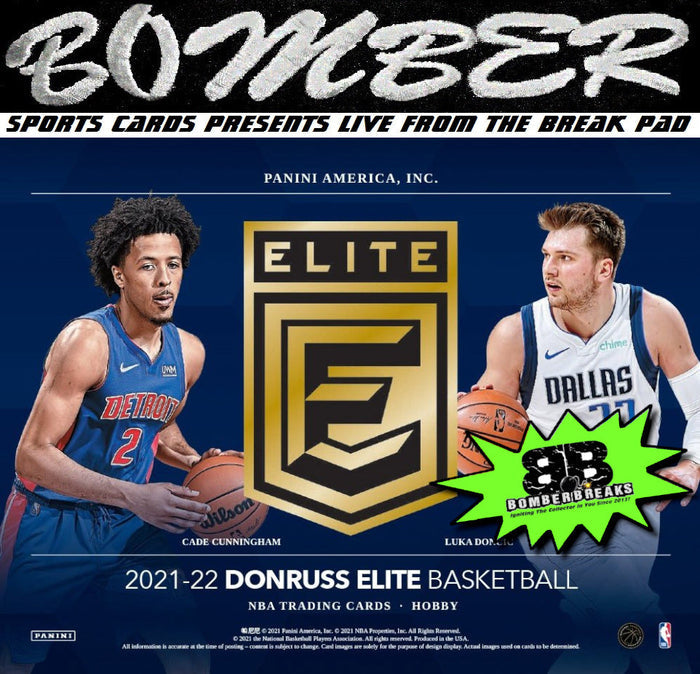 8:45pm EST WEDNESDAY - 2021/22 Panini Donruss Elite Basketball 6 Box Half Case Break - Random Team #2 - Live 2/23/22