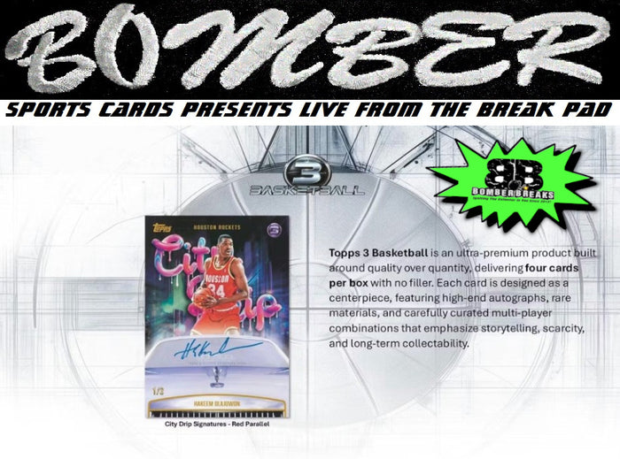 9:05pm ET - 🚨(NOW A FILLER - Warriors, 76ers, Pelicans In!) - SUNDAY - 2025/26 Topps Three Basketball Hobby 4 Box Case Break - Pick Your Team #1 - Live 3/22/26