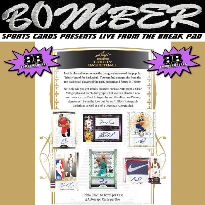 9:20pm EST - (LAST BREAK OF THIS PRODUCT) - MONDAY - 2022-23 Leaf Trinity Basketball 2-Box Break - Random Checklist #5 - (10 Names Per Spot) - Live 6/19/23