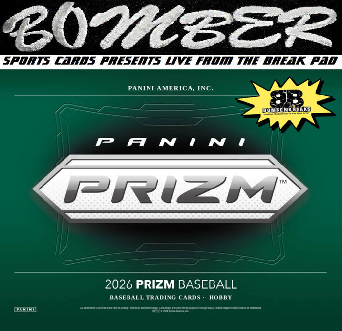 9:40pm ET - 🚨(NOW A FILLER) - SUNDAY - 2026 Panini Prizm Baseball Hobby 12 Box Case Break - Pick Your Team #4 - Live 9/6/26