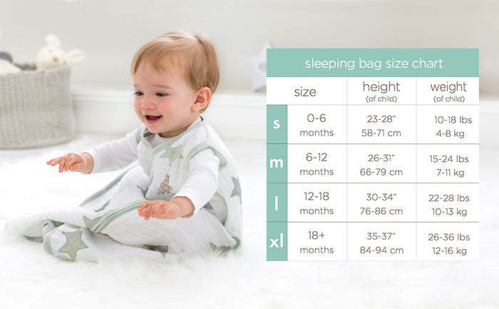 Aden & Anais Classic Baby 100% Cotton Sleeping Bag TOG 1.0 (Around The World)