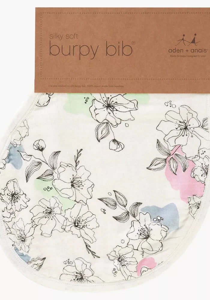 Aden & Anais Meadowlark Print Silky Soft Burpy Bib