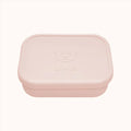 Silicone lunch box with embossed bear design in blush shade