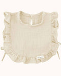 Ali+Oli Muslin Cotton Ruffle Baby Bib (Ivory) - Minnie Little Things