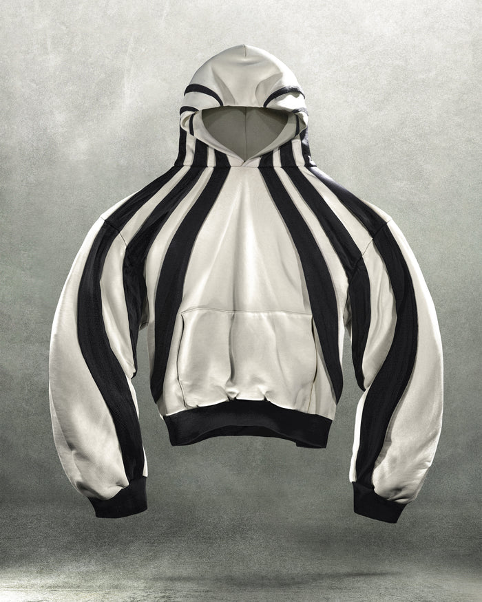 'ARRAY' HEAVY PANELED HOODIE IN ORCA