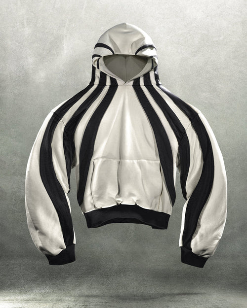 'ARRAY' HEAVY PANELED HOODIE IN ORCA