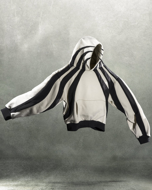 'ARRAY' HEAVY PANELED HOODIE IN ORCA
