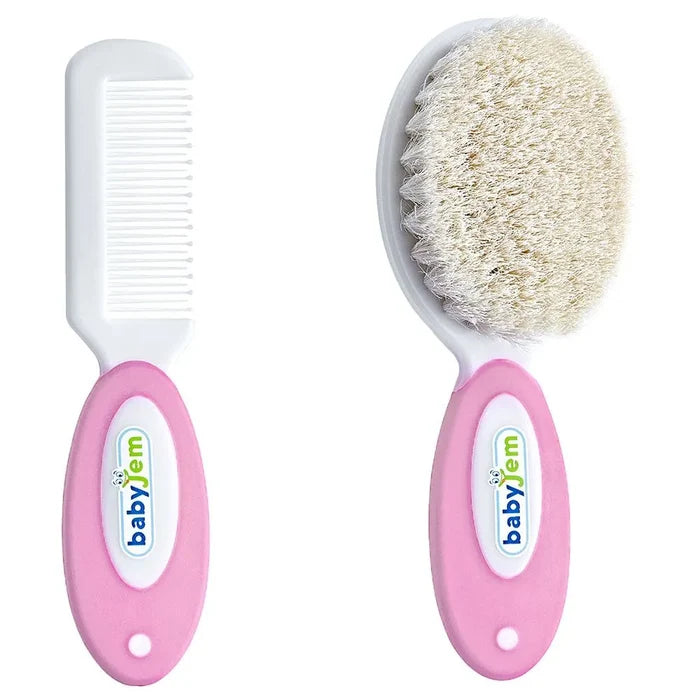 Babyjem Brush Comb Set With Natural Bristle