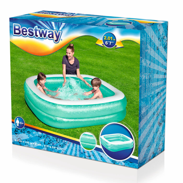 Bestway Rectangular Family Pool 2.01m x 1.50m x 51cm (6'7" x 59" x 20") (Green)