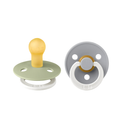 Bibs Colour Glow In The Dark Pacifiers Latex- Size 1 Pack of 2