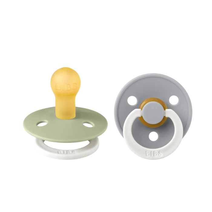 Bibs Colour Glow In The Dark Pacifiers Latex- Size 1 Pack of 2