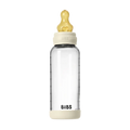 Bibs Glass Bottle Round Latex Medium Flow (240ml)