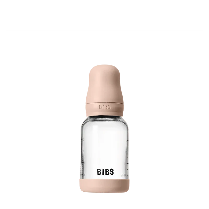 Bibs Glass Bottle Round Latex Slow Flow (120ml)