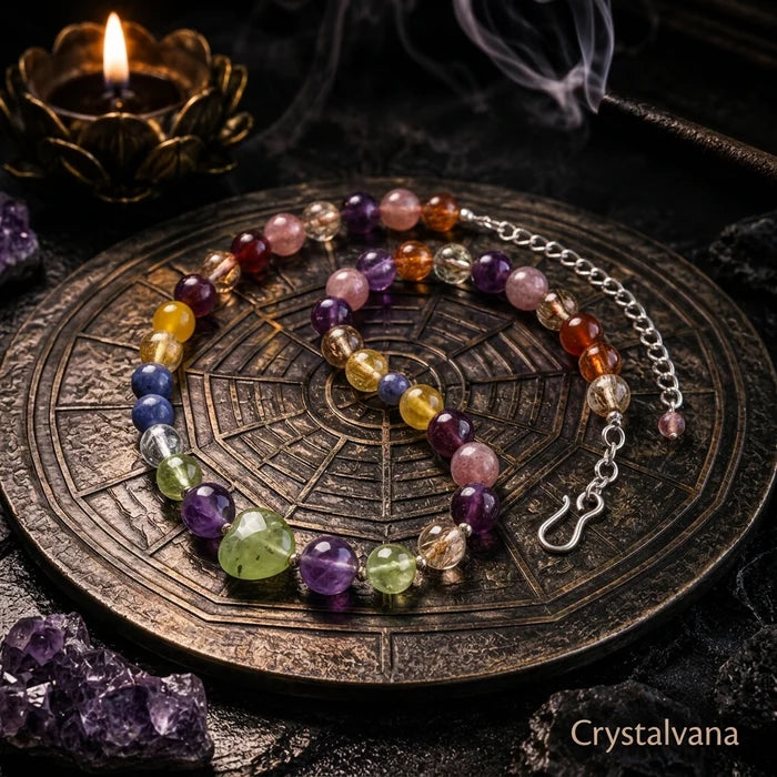 Black Gold Super Seven Necklace | Rare Healing Crystal | Crystalvana
