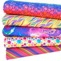 Colourful fat quarters with various patterns
