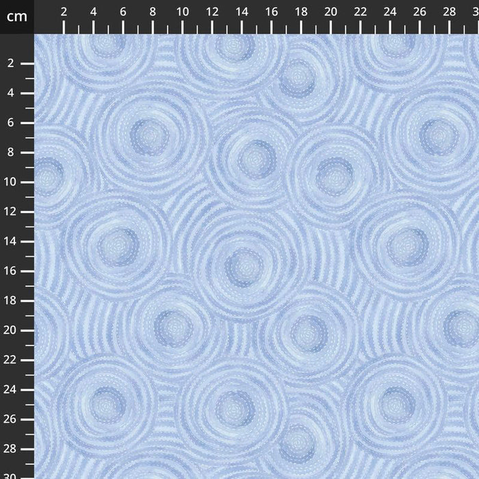 Fabric with circular pattern and measurement scale on the side