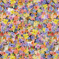 Cats printed on a cotton quilting fabric with colourful flowers