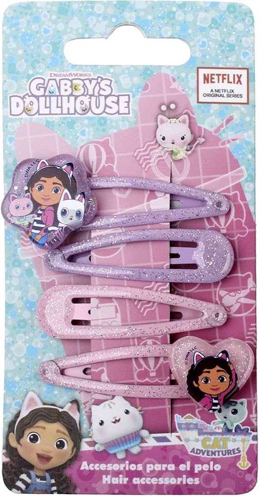 Cerda Gabby's Dollhouse Hair Clip Accessories (4 Pcs)
