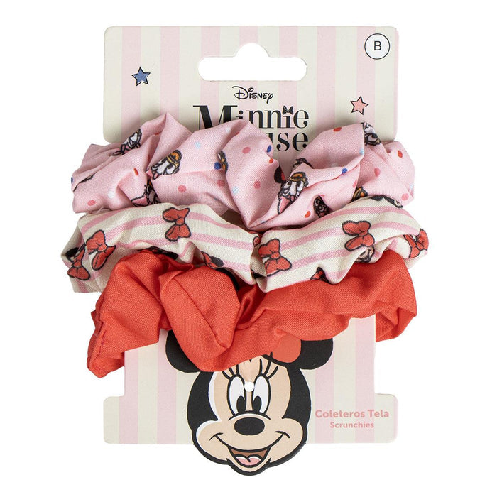 Cerda Minnie Fabric Hair Scrunchie Accessories (3 Pcs)