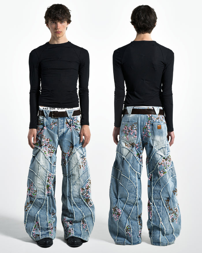 ‘CHERRY BLOSSOM’ DENIM PANTS