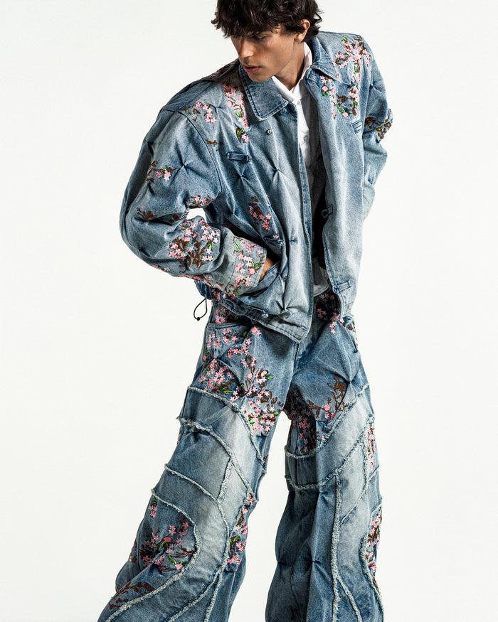 ‘CHERRY BLOSSOM’ DENIM PANTS