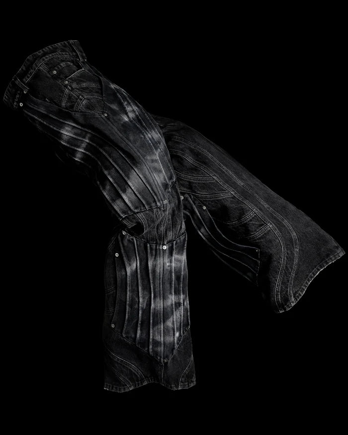 ‘CIRCUIT’ LAYERED DENIM PANTS