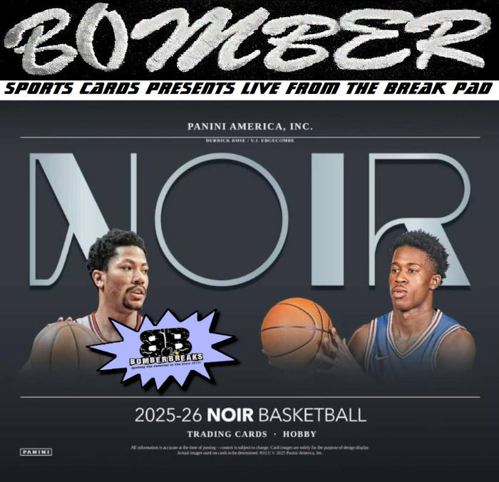💥(Code: BOOM15 will save 15%) - SUNDAY - 2025/26 Panini Noir Basketball Hobby 4 Box Case Break - Pick Your Team #1 - Live 9/20/26