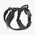 Stock image of the Comfort Walk Pro in Black, a harness with two lead attachments and a handle, on a white background.