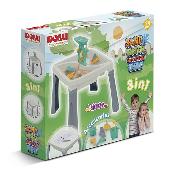 Dolu Sand & Water & Creativity Table (Grey & White)