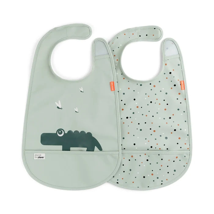 Done By Deer Bib With Velcro - Pack of 2