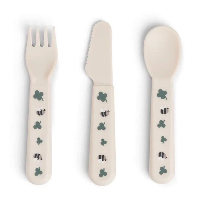 Done By Deer Foodie Cutlery Set (Tiny Farm Sand)