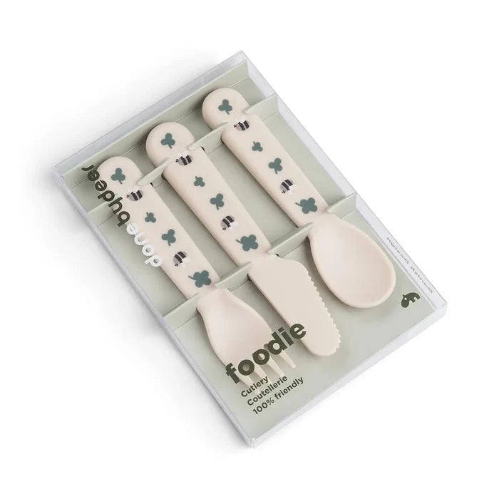 Done By Deer Foodie Cutlery Set (Tiny Farm Sand)