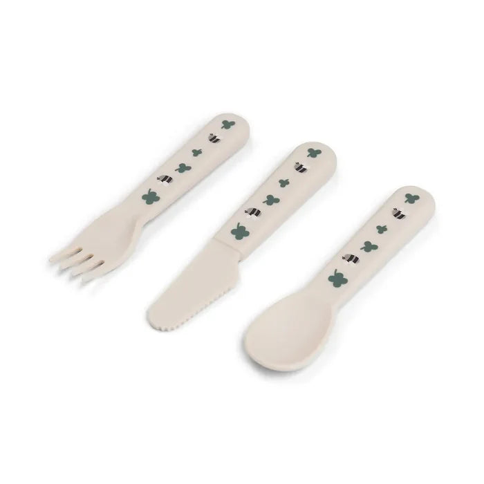 Done By Deer Foodie Cutlery Set (Tiny Farm Sand)
