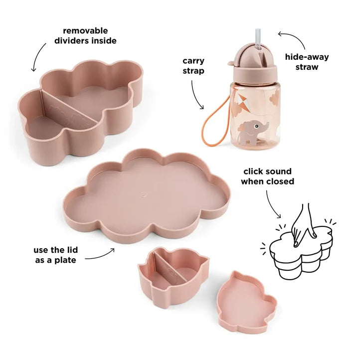 Done By Deer Lunch & Snack Box With Straw Bottle