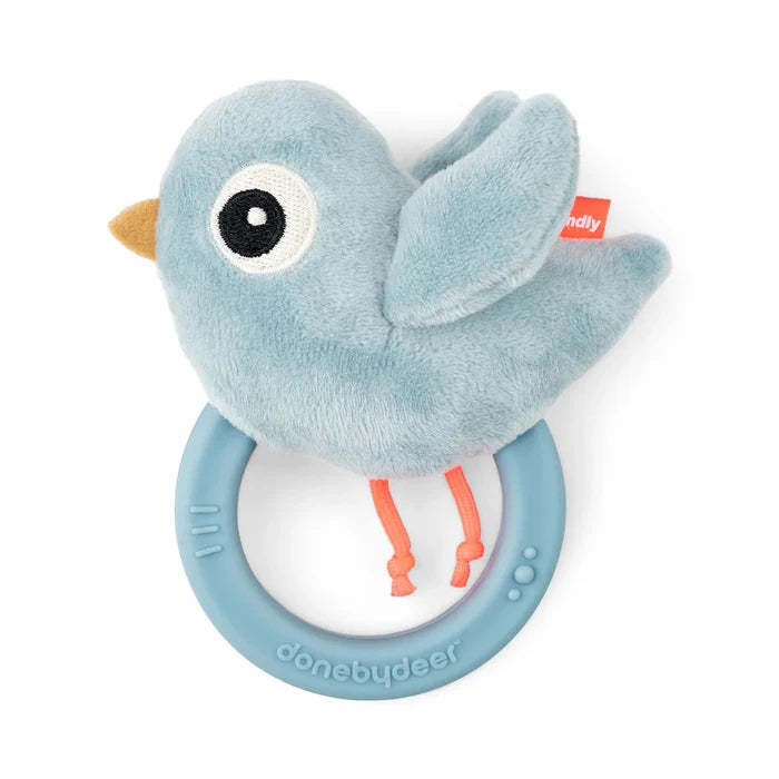 Done By Deer Sensory Rattle W/Teether Birdee