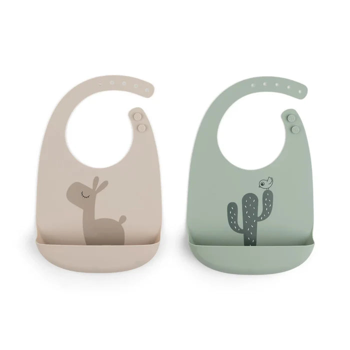 Done By Deer Silicone Bib - Pack of 2