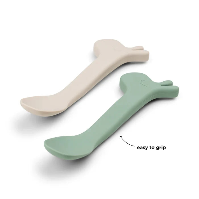Done By Deer Silicone Spoon - Lalee Green (Pack of 2)