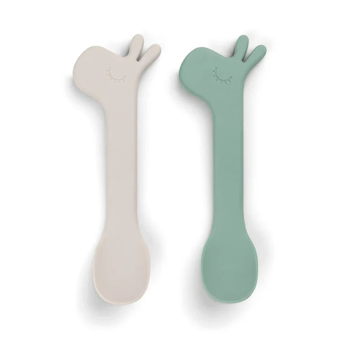 Done By Deer Silicone Spoon - Lalee Green (Pack of 2)